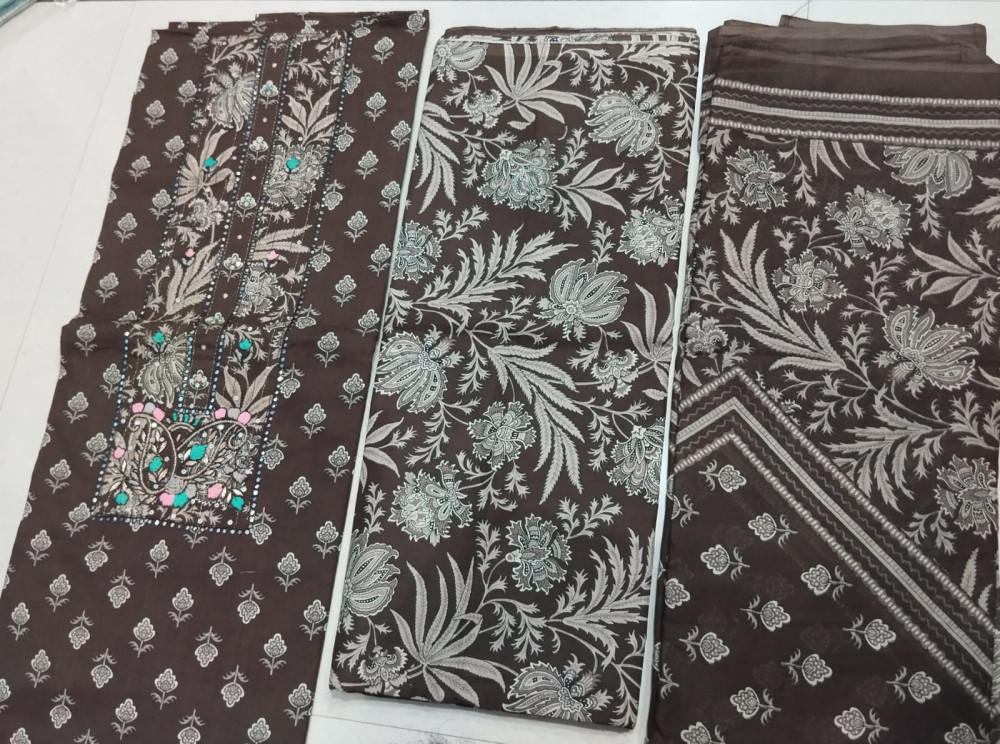 Cotton suit with Floral salwar